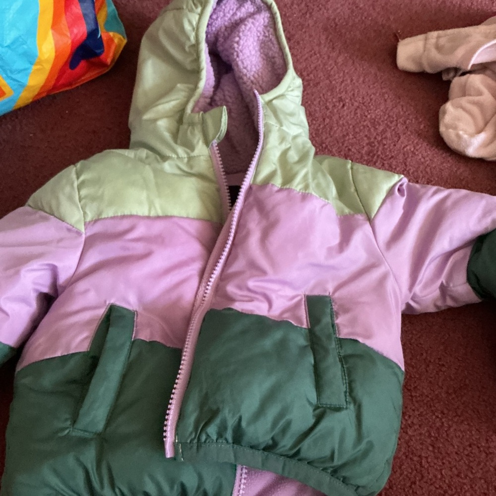 Colorblock Hooded Puffer Jacket